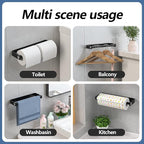 Aheucndg Paper Towel Holder Wall Mount, Self Adhesive or Drill Mounting Paper - Image 5