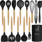 Silicone Cooking Utensils Set Utensil Sets by oannao