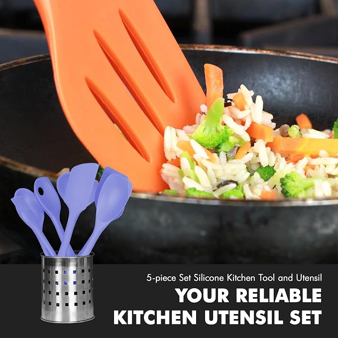 Chef Craft - Premium Silicone Kitchen Tools and Utensils Set, Non-Scratch - Image 5