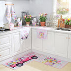 Fourluoo 10 Pcs Spring Flower Farmhouse Kitchen Decor Set Dish Towels Kitchen - Image 4