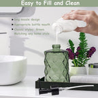 Green Glass Soap Dispenser - Image 3