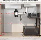 2 Pack 18.5IN-Depth Under Sink Organizer - Image 2