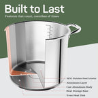 Stainless Steel Stockpot with Tempered Glass Lid 12 Quart, Durable 18/0 - Image 7