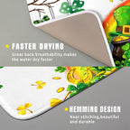 Giwawa St Patrick Dish Drying Mat Small Lucky Clover Tree Shamrock Dish Drainer - Image 3