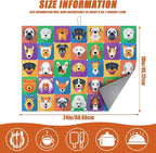 Cute Dogs Dish Drying Mat for Kitchen Counter Microfiber Absorbent Dish Kitchen - Image 2