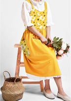 Uaussi Cotton Linen Apron Cross Back Work Apron - Image 6