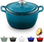ROSSALLINI Signature Enameled Cast Iron Dutch Oven, Non-Stick Serving Pot by RossalliniSignatureStoneware