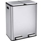 ComfyCorner 16 Gal Dual Trash Can, Stainless Steel Kitchen Garbage Bin by ComfyCorner