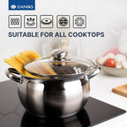 Daniks Classic 11-Piece Stainless Steel Cookware Set - Image 8