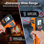 Laser Infrared Thermometer Non-Contact Digital Temperature Gun, -58℉～1112℉ IR - Image 2