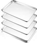 E-far Large Baking Sheets Set of 4, 20”x14” Stainless Steel Cookie Sheet Pans by E-far