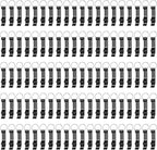 100 Pack Black Metal Bottle Opener Keychains, Tiny Beverage Opener Party Favor by Yugada