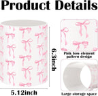 WILLBOND Pink Bow Utensil Holder Coquette Acrylic Kitchen Decor Cooking Utensil - Image 2