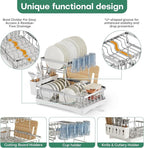 2 Tier Dish Drying Rack, Stainless Steel Dish Rack - Image 3