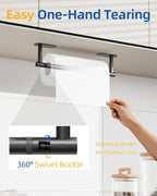 RUACQ Paper Towel Holder Under Cabinet, Wall Mounted or Adhesive Stainless - Image 2
