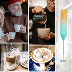 Powerful Milk Frother Handheld Foam Maker, Mini Whisk Drink Mixer - Image 5