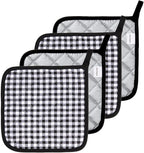 Joyhalo 4 Pack Pot Holders for Kitchen, Cotton Oven Holder by Joyhalo
