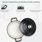 Velaze 6 QT Enameled Cast Iron Dutch Oven, Dual Handles Dutch Oven Pot - Image 4