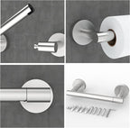 RARXTR Brushed 2 Pack Toilet Paper Holder SUS304 Stainless Steel Double Post - Image 3