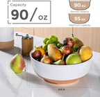 AmorArc 9.8’’ Extra Large Ceramic Salad Bowls, 90 OZ Serving Bowls Set of 2 - Image 2