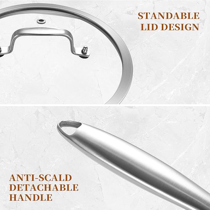LOLYKITCH Whole Body Tri-Ply Stainless Steel 5.5 QT Sauté Pan - Image 5