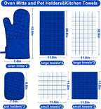 Oven Mitts Pot Holders Sets/Kitchen Towels and Dishcloths, Oven Gloves Kitchen - Image 2