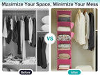 YOUDENOVA Hanging Closet Organizer, Closet Hanging Storage Shelves - Image 5