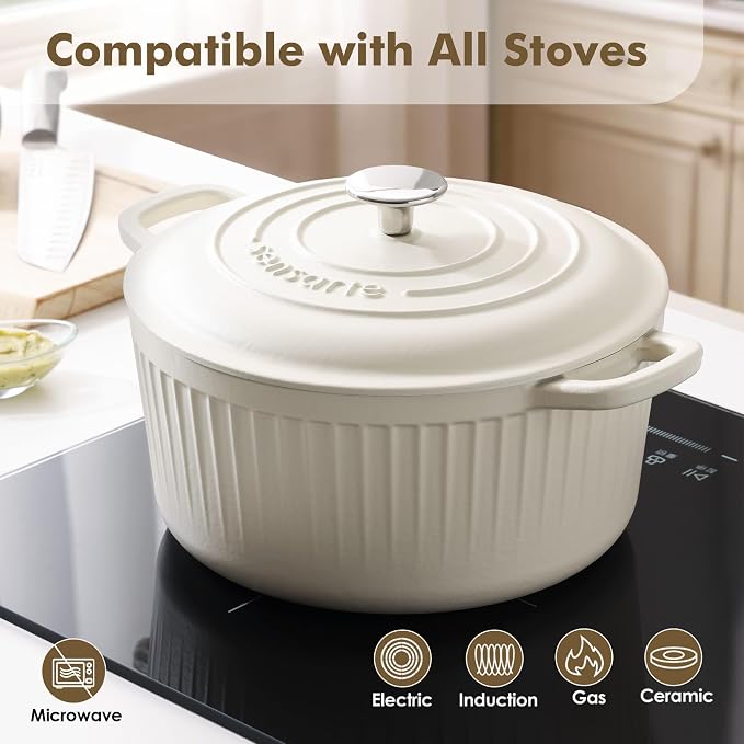 SENSARTE Enameled Cast Iron Dutch Oven Pot - Image 5