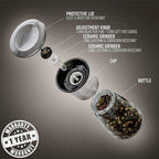 Home EC Original Stainless Steel Sea Salt and Pepper Grinder Set of 4 - Image 7