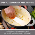 5.5 Quart Oval Enameled Cast Iron Dutch Oven Pot - Image 8