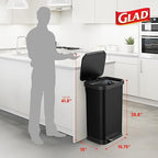 Glad Stainless Steel Step Trash Can, Series 2 - Image 2