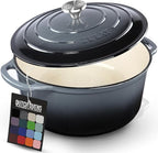 Zulay Kitchen 5 Quart Enameled Cast Iron Dutch Oven Pot by ZulayKitchen
