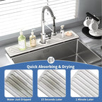 Lyxel Kitchen Faucet Mat, Quick Drying Diatomite Sink Faucet Mat Splash Guard - Image 5