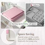 Kikcoin 25 PCS Stackable Baking Pans Set, Non-stick Bakeware Sets - Image 3