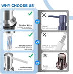Yofidra Soap Dispenser for Kitchen Sink: Built in Sink Soap Dispenser Pump - Image 3