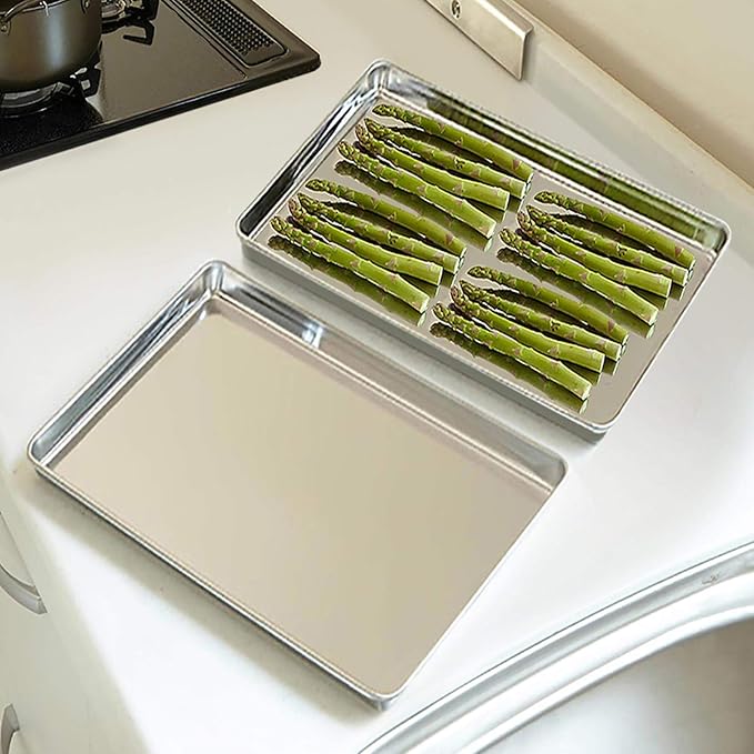 TeamFar Baking Sheet, 17.6’’ x 13’’ x 1’’ Stainless Steel Large Cookie Sheet - Image 4