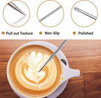 Milk Frothing Pitcher, 350ml/12oz Milk Frother Cup Stainless Steel Jug Steaming - Image 4