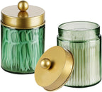3 Pack Apothecary Jar Canisters Bathroom Vanity Organizer - Image 2
