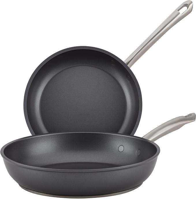 Anolon Accolade Forged Hard Anodized Nonstick Frying Pans/Skillet Set, 10 Inch by Anolon