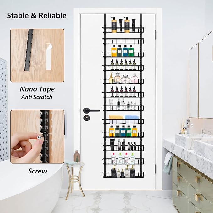 Churboro Over the Door Pantry Organizer Rack - Image 5