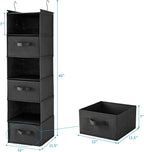 MAX Houser 6 Tier Shelf Hanging Closet Organizer, Closet Hanging Shelf - Image 3