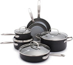 GreenPan Chatham Hard Anodized Healthy Ceramic Nonstick 10 Piece Cookware Pots by GreenPan