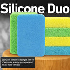 Casanero 6 Pack Silicone Dish Sponges, Heavy Duty Non Scratch Sponges - Image 2