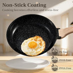 25 Pcs Pots and Pans Set, Nonstick & Non-Toxic Healthy Pots and Pans, - Image 4