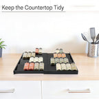 Bamboo Spice Drawer Organizer, Expandable 4 Tier Spice Rack - Image 5