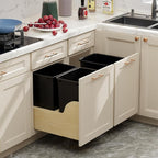 ROOMTEC 35QT Kitchen Trash Can, Sturdy and Lightweight Slim Trash Can, Trash - Image 5