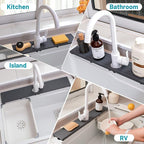Fast Drying Stone Faucet Mat for Kitchen Sink - Image 9