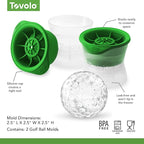Tovolo Golf Ball Ice Cube Molds Pack of 2 Large Craft Ice Sphere Mold - Image 6