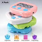 Antonki 4 Pack Digital Timer for Kids, Kitchen Timer for Cooking, Exercise - Image 5