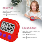 6 Pack Small Digital Kitchen Timer Magnetic Back and ON/Off Switch, Minute - Image 5